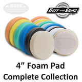 Buff & Shine 4" Foam Pad, Orange, Medium Compounding, 2-Pack, 480G