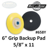Buff & Shine 6" Backup Pad, Center Ring Style with Flex Edge, 658Y