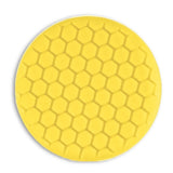 Buff & Shine 7.5" Center Ring Yellow Foam Hex-Face Buff Pad, Medium Cutting, 630RH