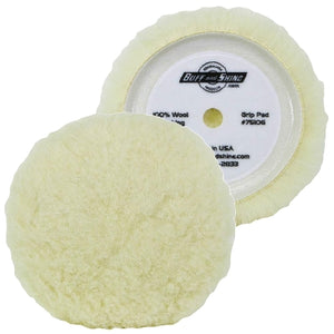 Buff & Shine 7.5" Standard Grip Wool Buff Pad, Finishing, 7510G