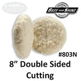 Buff & Shine 8" Double Sided Wool Buff Pad, Compounding, 803N