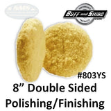 Buff & Shine 8" Double Sided Wool Buff Pad, Polishing / Finishing, 803YS
