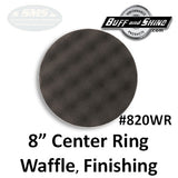 Buff & Shine 8" Center Ring Foam Convoluted Waffle Buff Pad, Finishing, 820WR