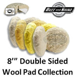 Buff & Shine 8" Double Sided Wool Buff Pad Collection