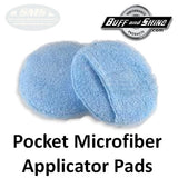 Buff & Shine Applicator Pad, Round Microfiber with Pocket (6-Pack), MFAR6