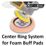 Buff & Shine 6" Backup Pad, Center Ring Style with Flex Edge for DA, 600Y