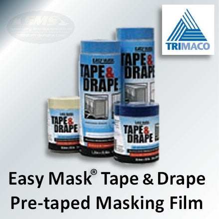 Easy Mask Tape & Drape 2' x 72' Pre-taped Masking Film, 949460 ...