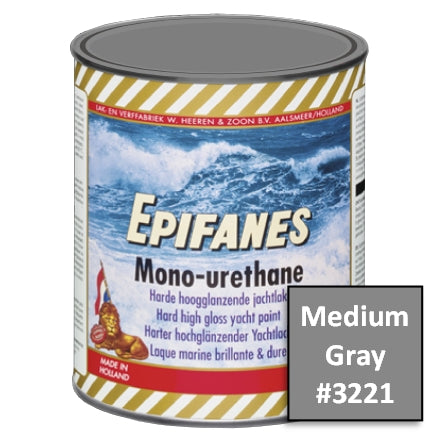 Epifanes Monourethane Yacht Paint, #3221 Medium Gray, 750ml, MU3221.750