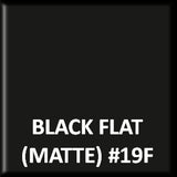 #19F Black Flat (Matte) Swatch
