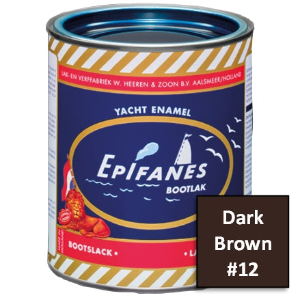 Epifanes Yacht Enamel, #12 Dark Brown, 750ml, YE012.750