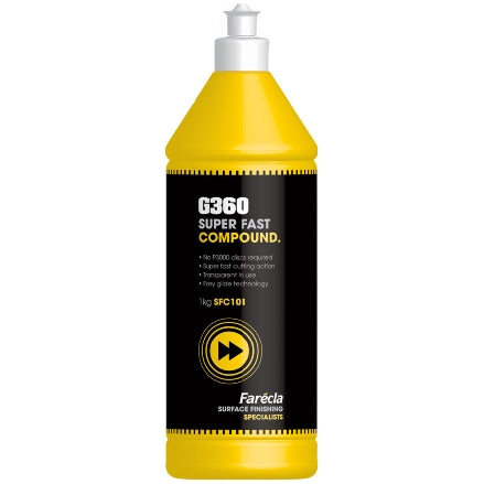 Farecla G360 Super Fast Compound - 1kg Water-Based Cutting Polish For Car Scratches (P1500+), Removes Sanding Marks
