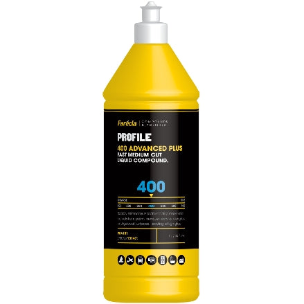 Farecla Profile 400 Advanced Plus Fast Medium Cut Liquid Compound, 1 Liter, PRA101