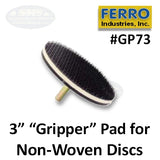 Ferro 3" Gripper Long Hook Pad with 1/4" Shank, GP-73, 2