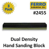 Ferro Dual Density Hand Sanding Block, 3-Pack, 2455