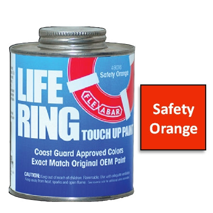 Flexabar Life Ring Touch Up Paint, Safety Orange, 49016