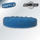 Buff and Shine 8" Foam Convoluted Waffle Buff Pad, White, Heavy Cutting, 899WG