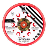 Indasa 6" 15-Hole Grip Backup Pad, Red, 6004-15H