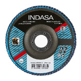 Indasa 4.5" x 7/8" Rhyno Flap Zirc Discs, Fiberglass Hub, Z/A, T29 Conical