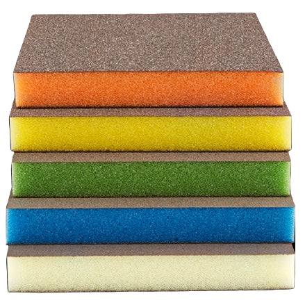 Indasa Rhyno Sponge Double Sided Hand Sanding Pads Collection, 2