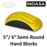 Indasa 5" Semi-Round PSA Hand Sanding Block, 9300, 2