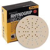 Indasa PlusLine Rhynogrip 6 Inch Multi-Hole Ultravent Sanding Discs, 1
