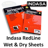 Indasa RedLine Rhynowet Wet/Dry Sanding Sheets, 6 & 7 Series, 3