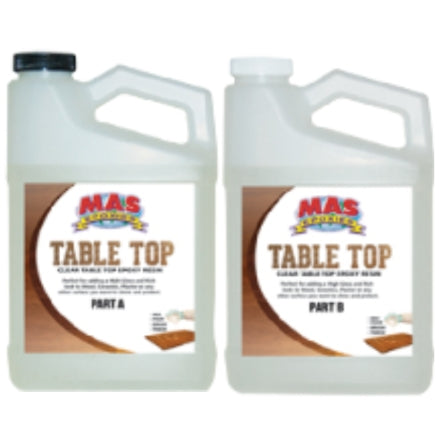 Clear Table Top Epoxy Resin Coating for Wood Tabletop - 2 Gallon Kit