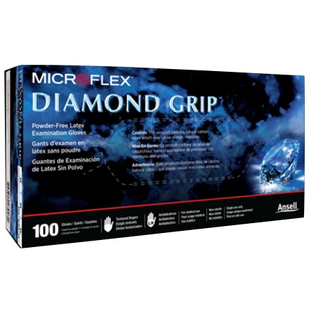 Microflex Diamond Grip Latex Gloves, MF-300