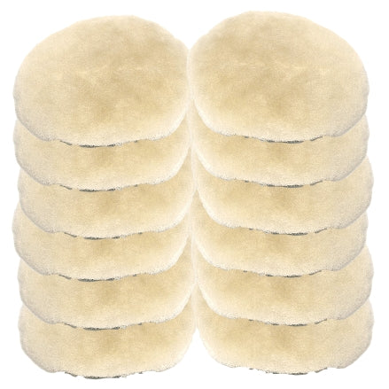 Mirka Buff Pads, 3 Inch White Lambswool, MPADLW-3