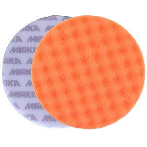 Mirka 6" Orange Waffle Foam Cutting Pad, 2-Pack, MPADOF-6W