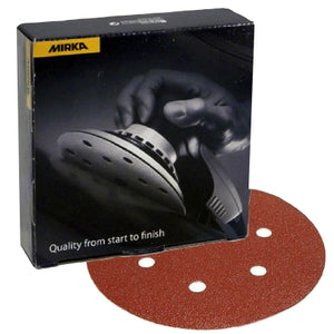Mirka Coarse Cut 6" 6-Hole Grip Sanding Discs, 40-624 Series