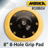Mirka 8" 8-Hole Grip Backup Pad, 108GV, 2