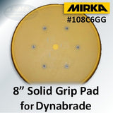 Mirka 8" Solid 6-Mount Grip Pad for Dynabrade Tools, 108C6GG