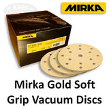 Mirka Gold Soft 6" 15-Hole Grip Sanding Discs, 23-645 Series, 2
