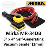Mirka 3" x 4" Sander, Self-Generating Vacuum, Orbital, MR-34DB, 3