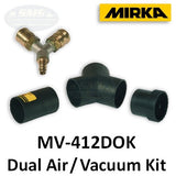 Mirka Dual Operator Air Inlet and Vacuum Fitting Kit, MV-412DOK