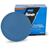 Norton Q255 6" Foam Finishing NorGrip Discs, Blue 1500 Grit, Front and Back