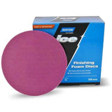 Norton Q255 6" Foam Finishing NorGrip Discs, Magenta 2,000 Grit, Front and Back