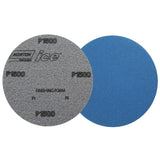 Norton Q255 3" Foam Finishing NorGrip Discs, Blue 1500 Grit, Front and Back