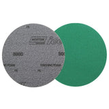Norton Q255 3" Foam Finishing NorGrip Discs, Green 3,000 Grit, Front and Back