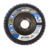 Norton Flap Disc Metal R828 ZA, 4.5" x 7/8", Fiberglass Hub, Flat T27, Zirconia Alumina