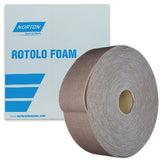 Norton A275 Rotolo Foam 4.5" x 82' Perforated Hand Sanding Rolls, 4