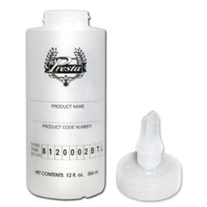 Presta Dispenser Bottle and Ribbon Cap, 8120002BTL and 810193