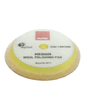 RUPES 5.75" D-A MEDIUM Yellow Wool Pad for 5" LHR15, LHR12E, LTA125, LK900E Mille Tools, 9.BW150M