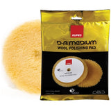 RUPES 6.75" D-A MEDIUM Yellow Wool Pad for 6" LHR21, LK900E Mille Tools, 9.BW180M