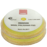 RUPES 6.75" D-A MEDIUM Yellow Wool Pad for 6" LHR21, LK900E Mille Tools, 9.BW180M, 2