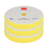 RUPES 6.25" Yellow Fine Foam Pad for LH19E Rotary Tool with 6" Backing Plate, 9.BR180M, 3-pack