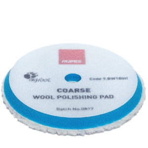 RUPES 6.75" D-A COARSE Blue Wool Pad for 6" LHR21, LK900E Mille Tools, 9.BW180H