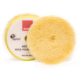 RUPES D-A Medium Yellow Wool Pad, front and back image
