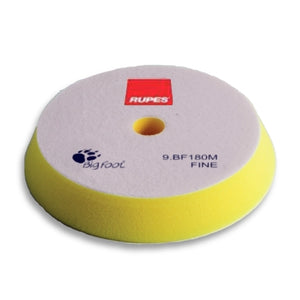 RUPES 6" to 7" (150mm to 180mm) Angle Yellow Foam Fine Buff Pad, 9.BF180M